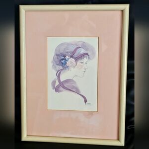 Vintage Dorothy Klyver Watercolor Painting Girl  Signed